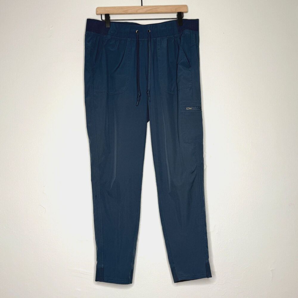 Champion Womens Jogger Active Pants‎ XL Blue Lightweight Pull On Gym Hiking